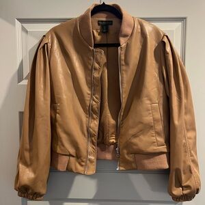 House of Harlow 1960 iced latte faux leather jacket